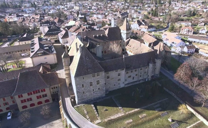 Château de Colombier, Milvignes, Switzerland